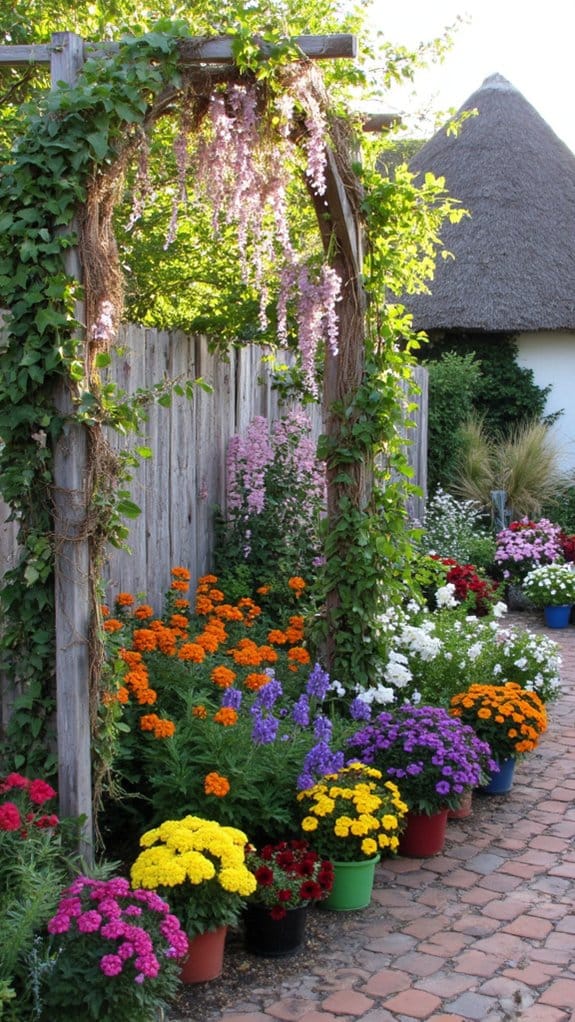colorful annual flower display