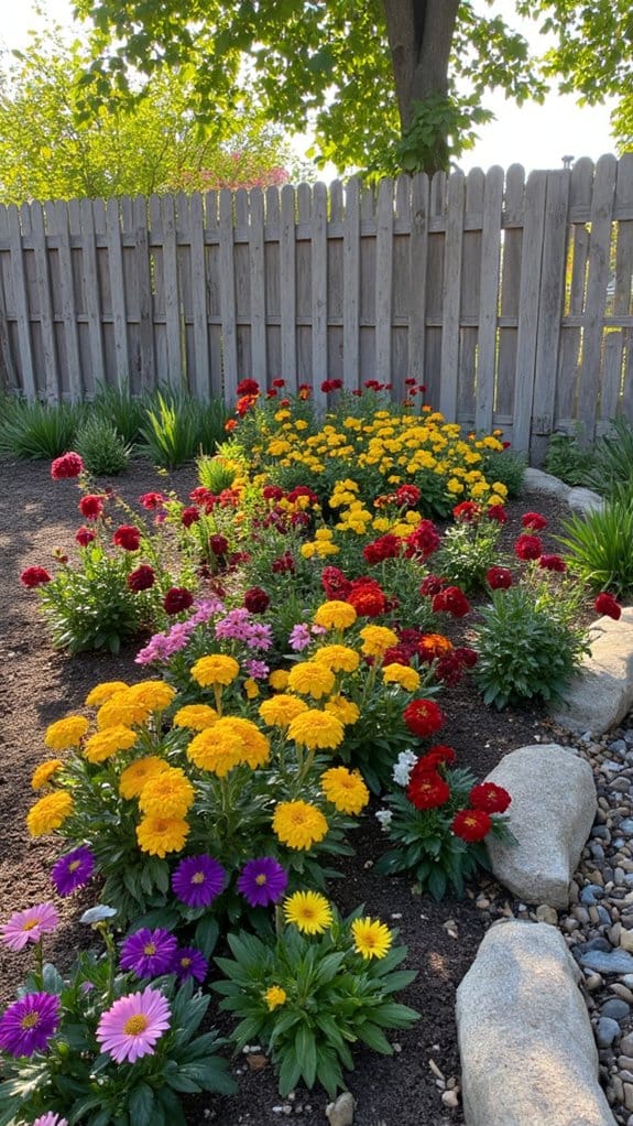 colorful annual flower mix