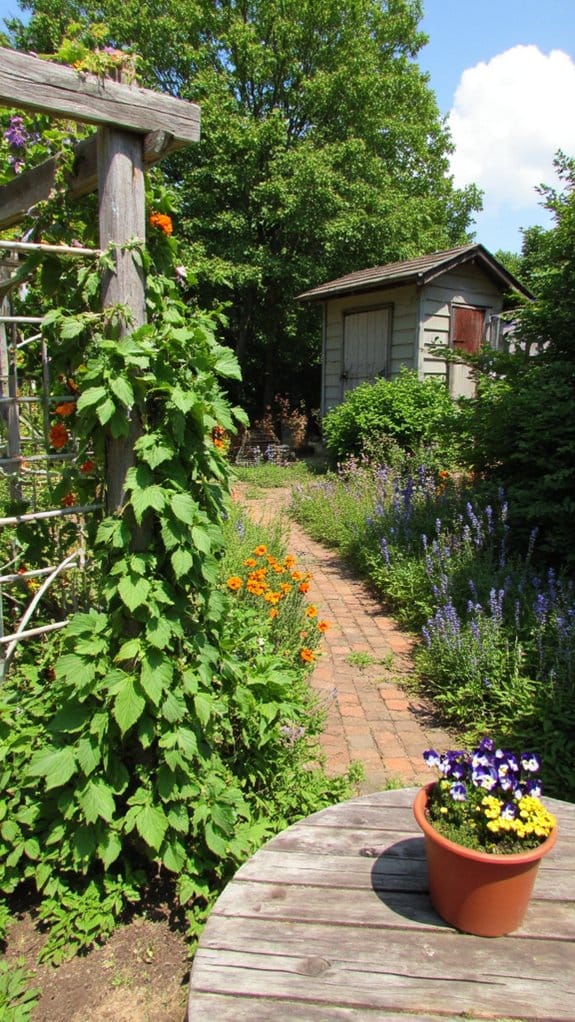 colorful edible herb flowers