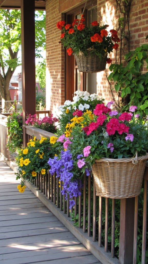 colorful layered flower arrangement