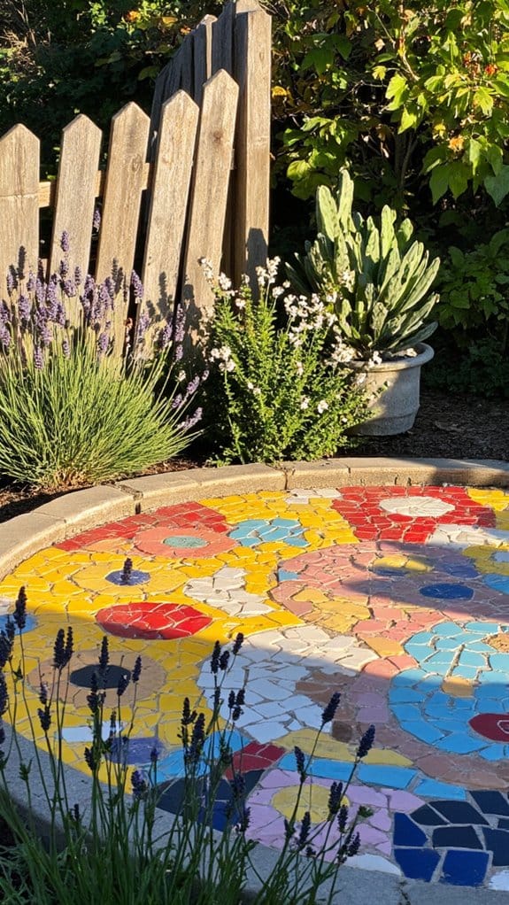colorful mosaic garden designs