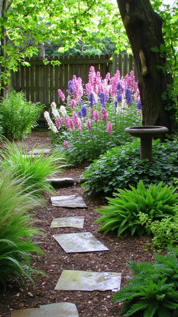 colorful shade loving perennials