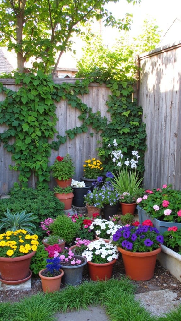 container gardens add color