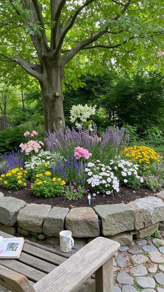 cozy garden seating area