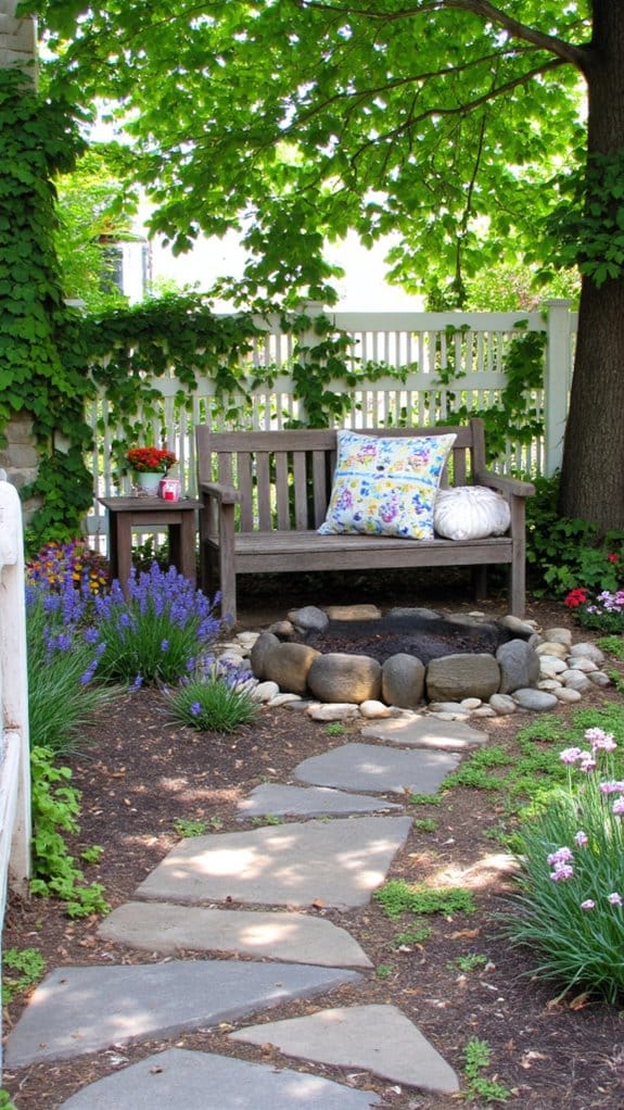 cozy garden seating areas