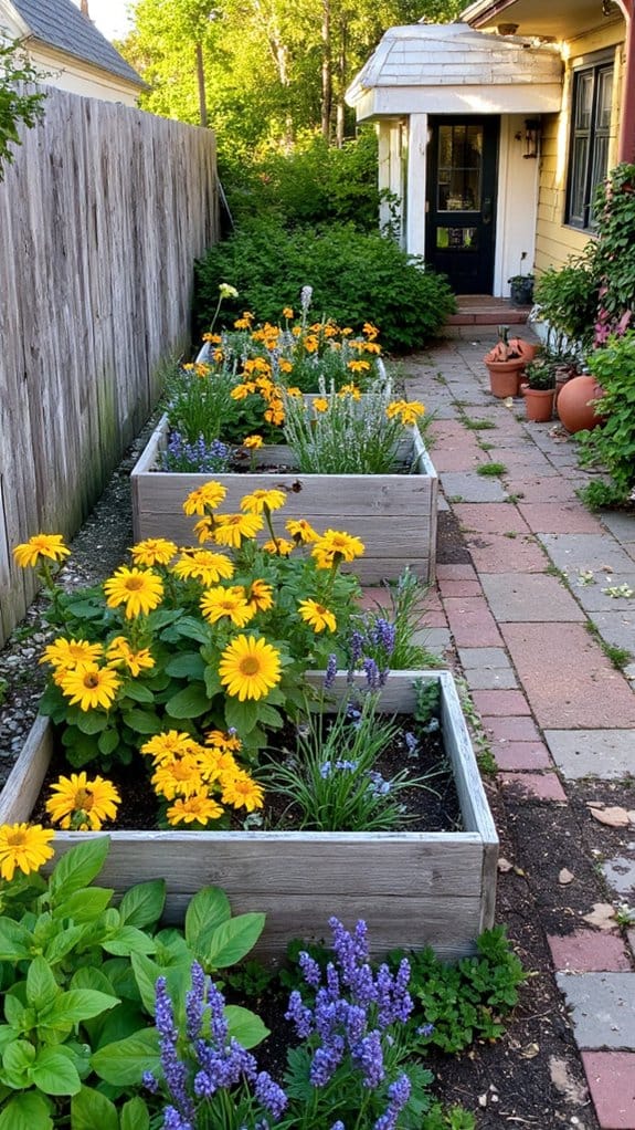 creative raised flower beds