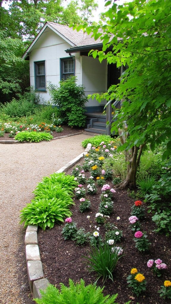 curved edging enhances gardens
