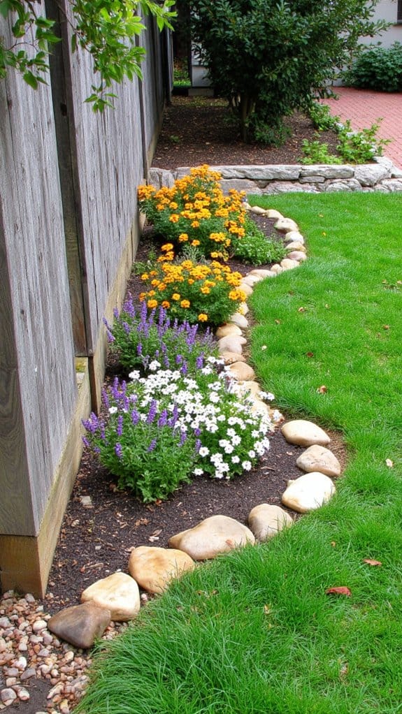 curved flower bed design