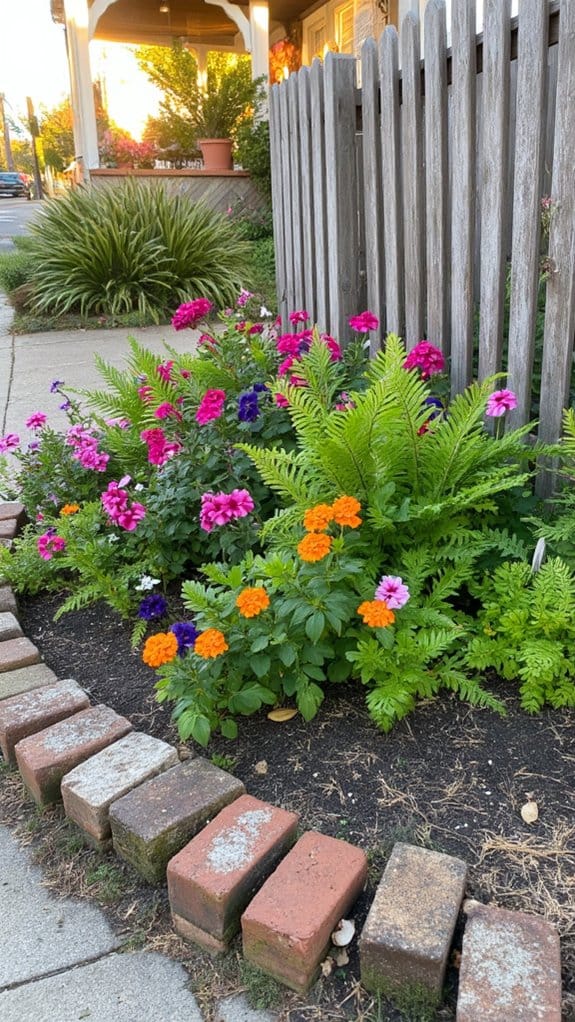 decorative edging enhances blooms