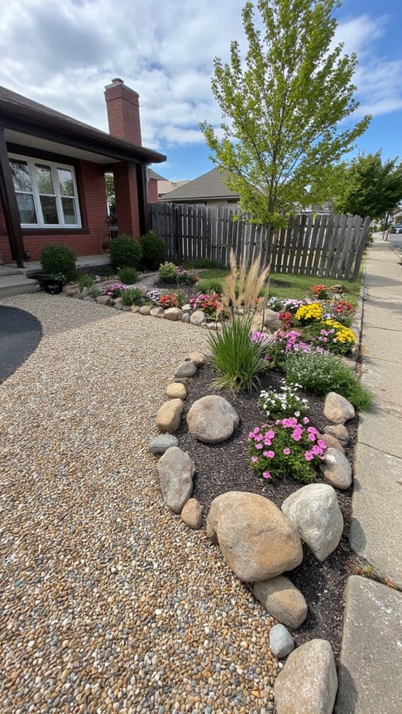 decorative gravel enhances aesthetics
