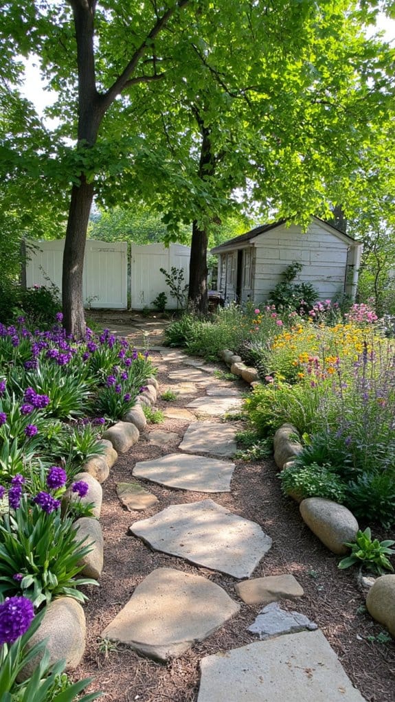 decorative stone pathways enhance