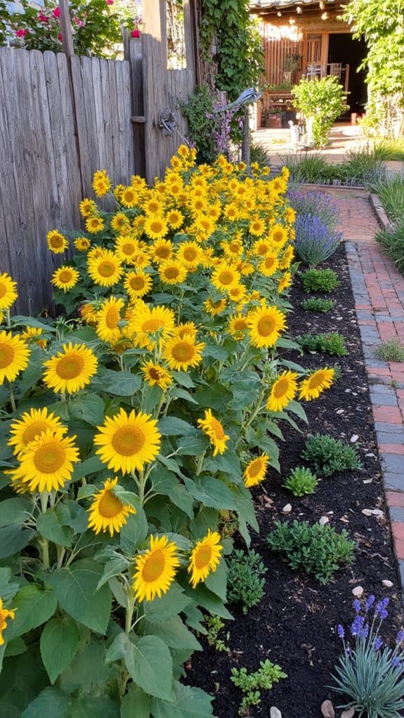 drought tolerant native flower bed
