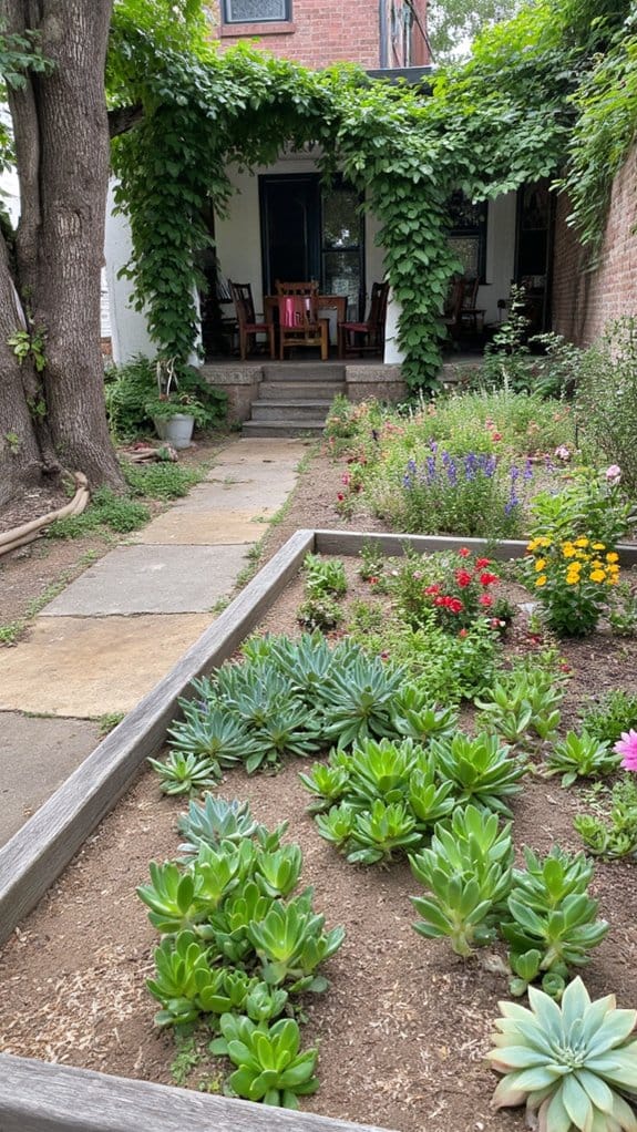 drought tolerant succulent garden design