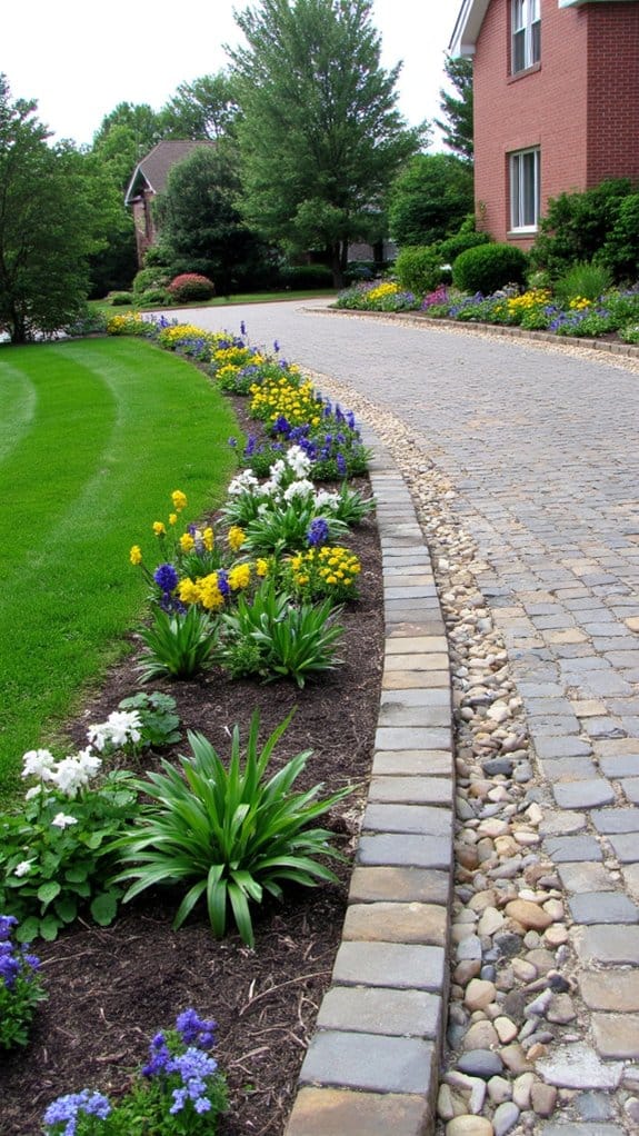 elegant driveway edging ideas