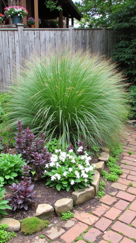 elegant low maintenance grass