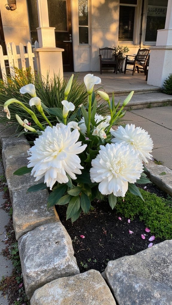 elegant monochromatic flower design