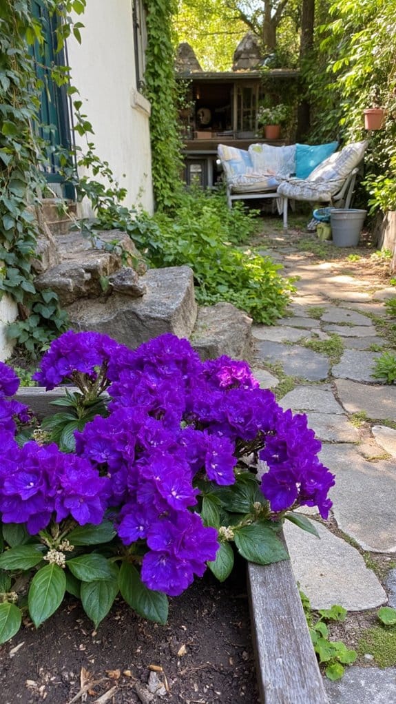 elegant purple begonias thrive