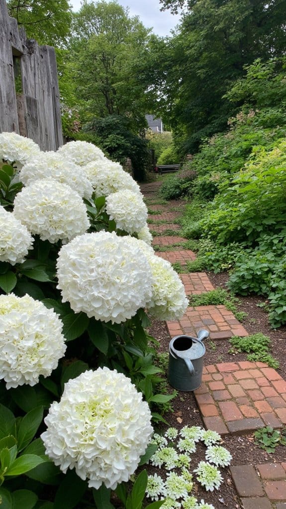 elegant white hydrangea blooms