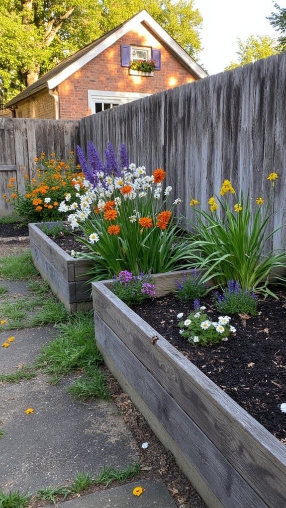 elevated easy care flower beds