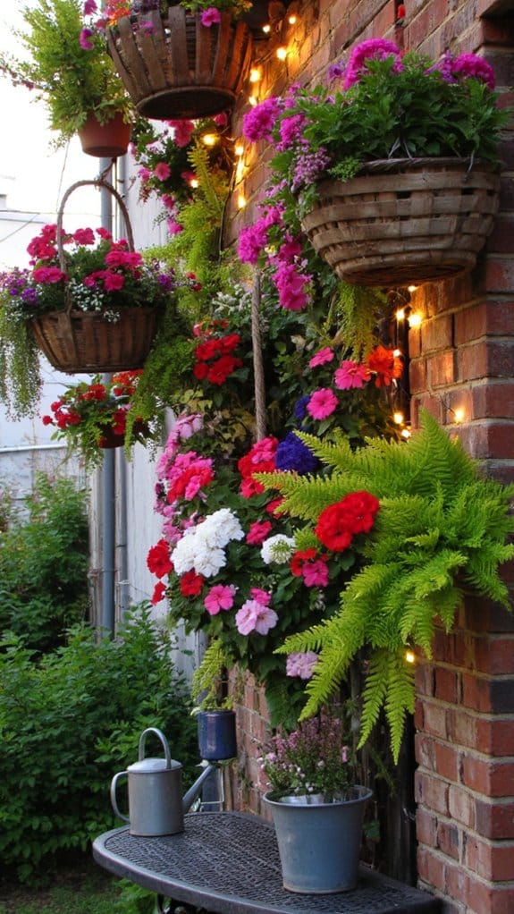 enchanting illuminated garden baskets