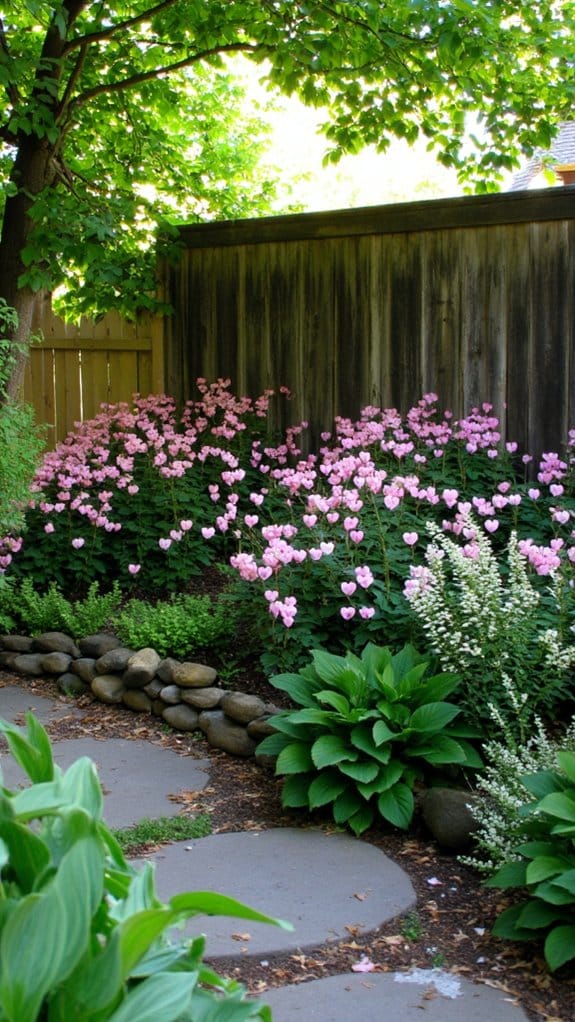 enchanting shady garden blooms