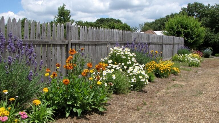 flower bed fence ideas