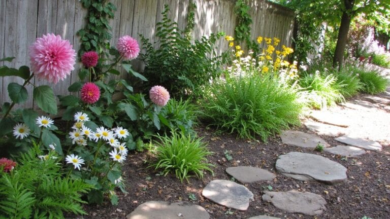 fresh modern flower bed