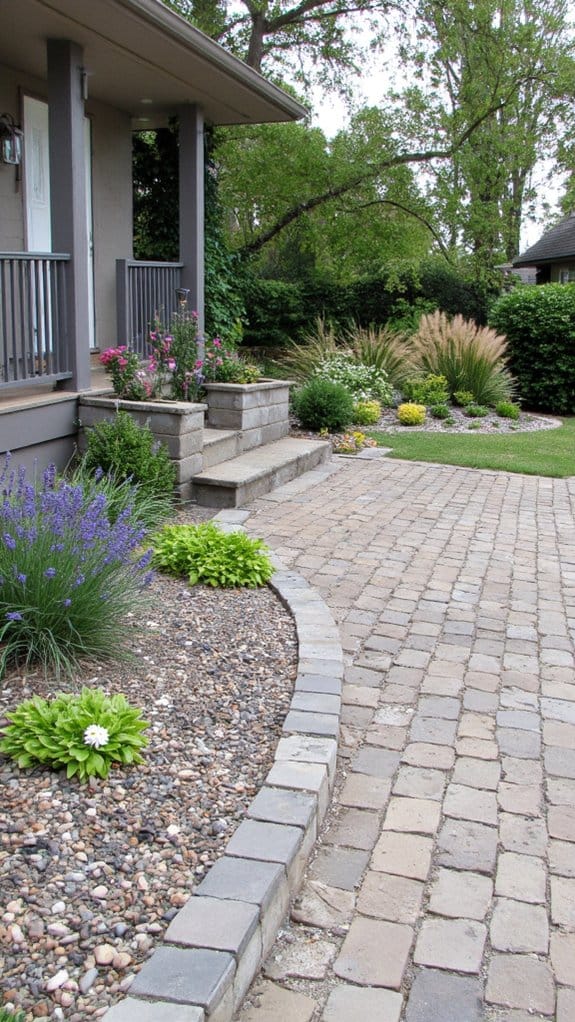 harmonious hardscape and landscape