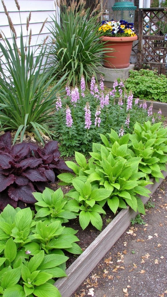 layered flower bed design