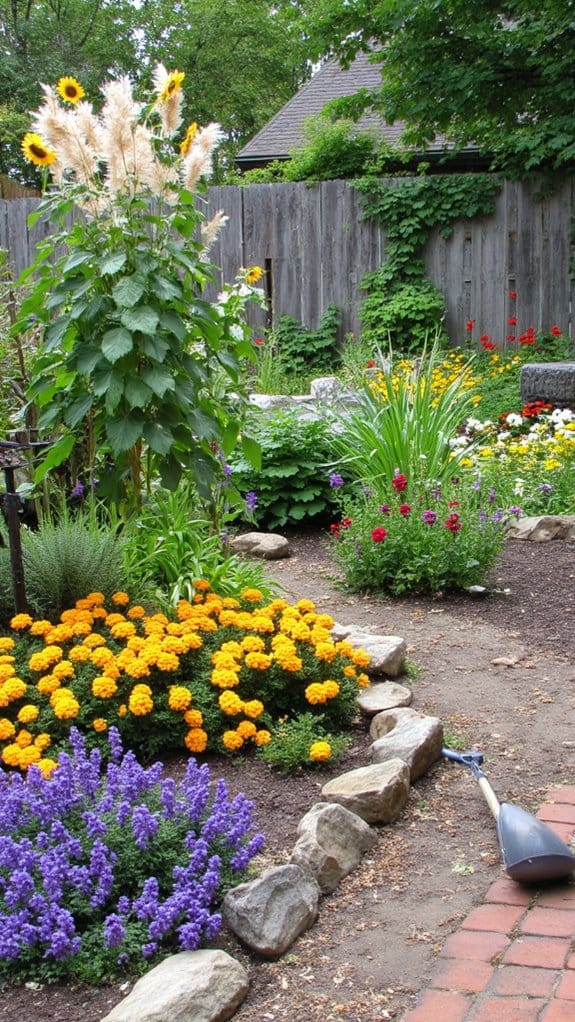 layered planting for depth