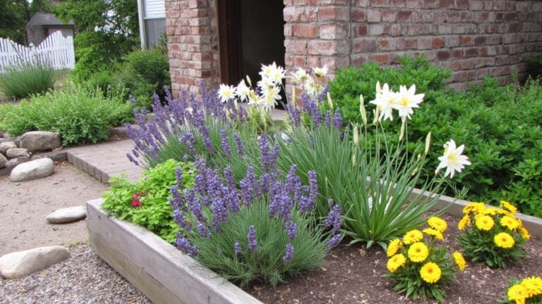 low maintenance flower beds