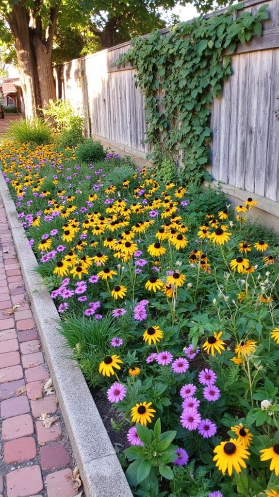 low maintenance flower border