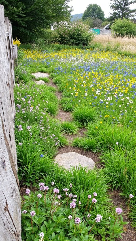 low maintenance flowering meadow garden