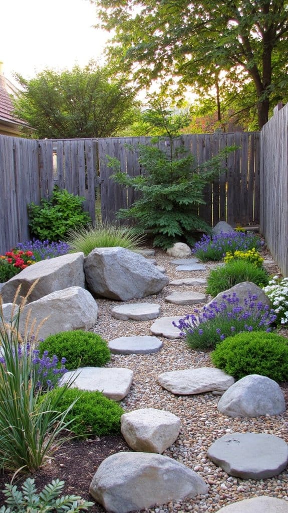 low maintenance rock garden design