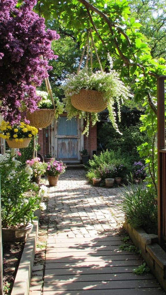 lush overhead flower display