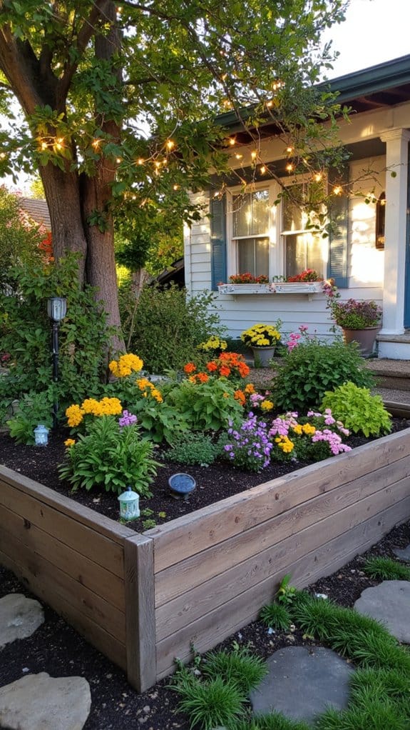 magical illuminated flower beds