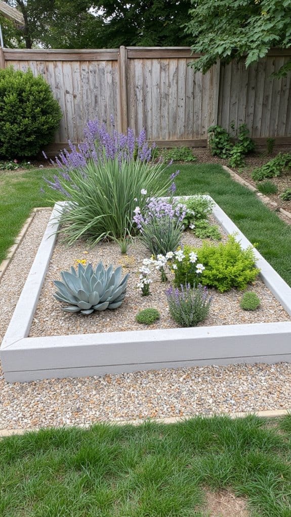 minimalist flower bed design
