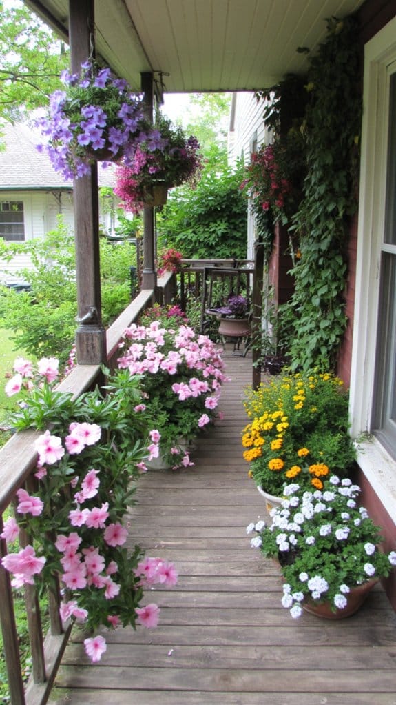 mix trailing and upright plants