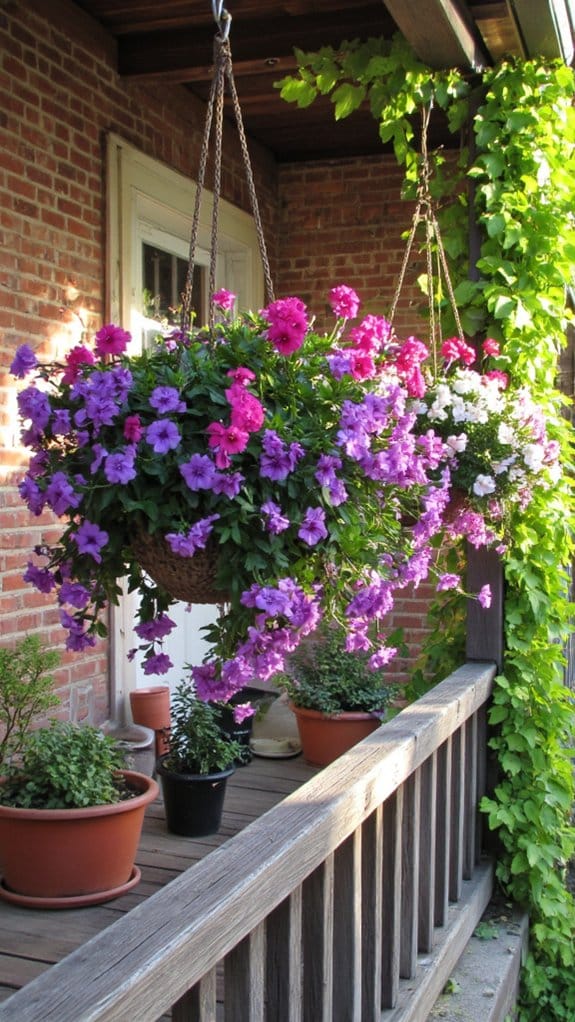 mixed trailing and upright flowers