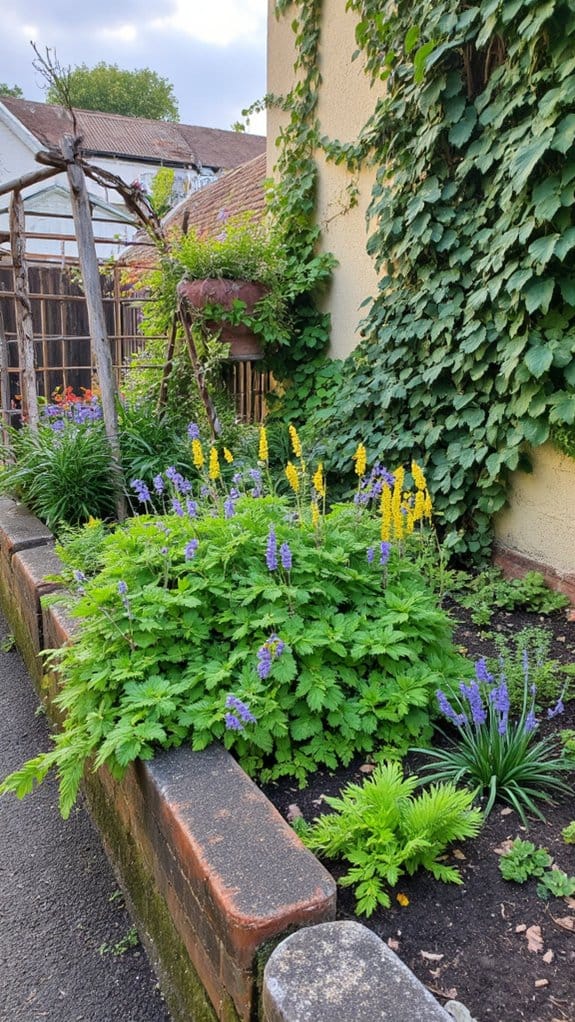 mixing foliage and blooms