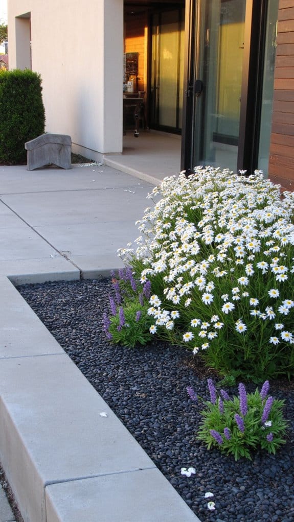 modern minimalist flower beds