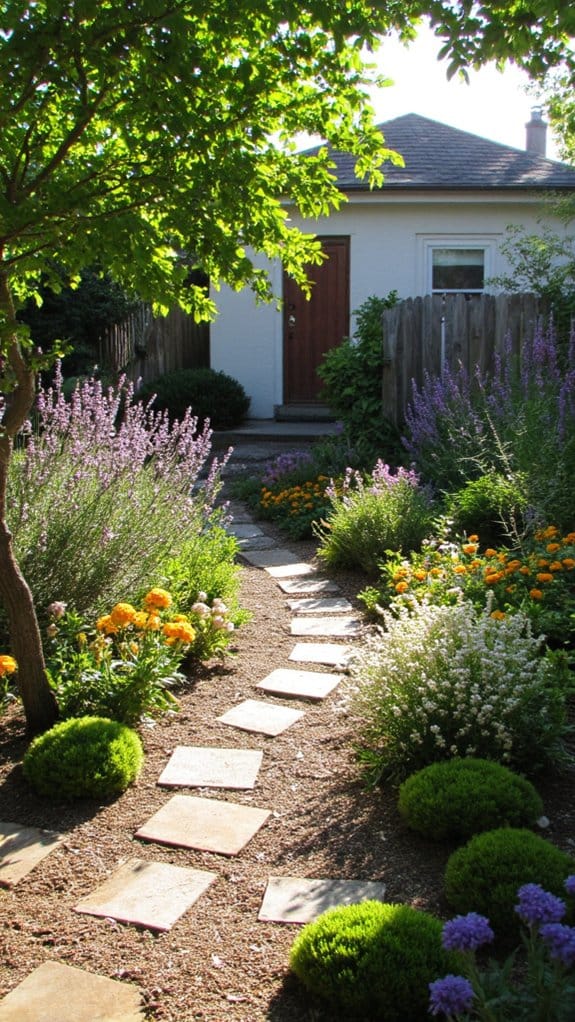 natural pathways with pavers