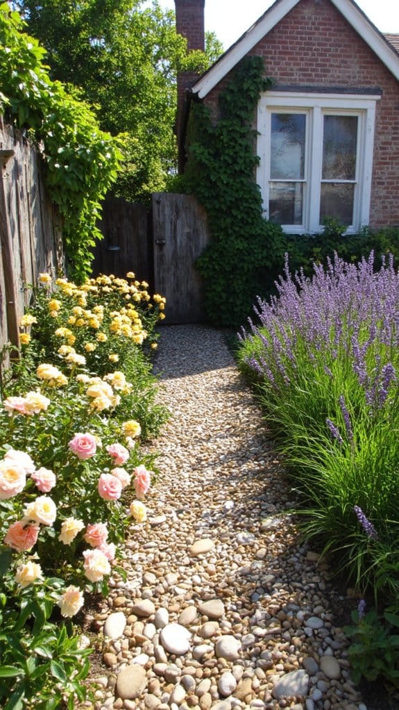 natural pebble garden path