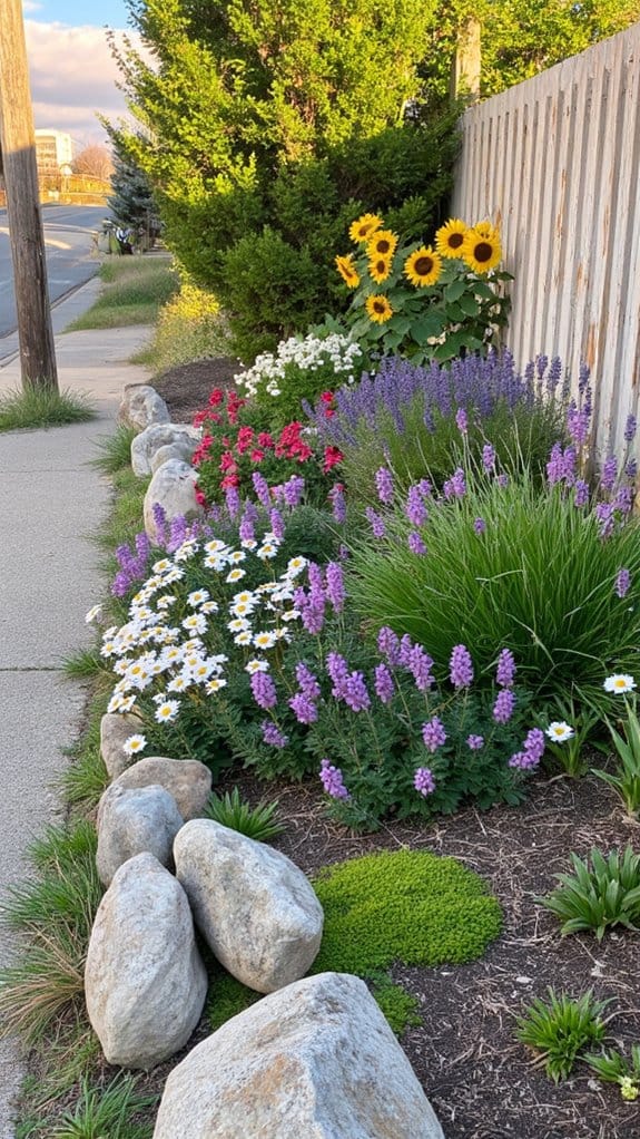 natural stone garden borders