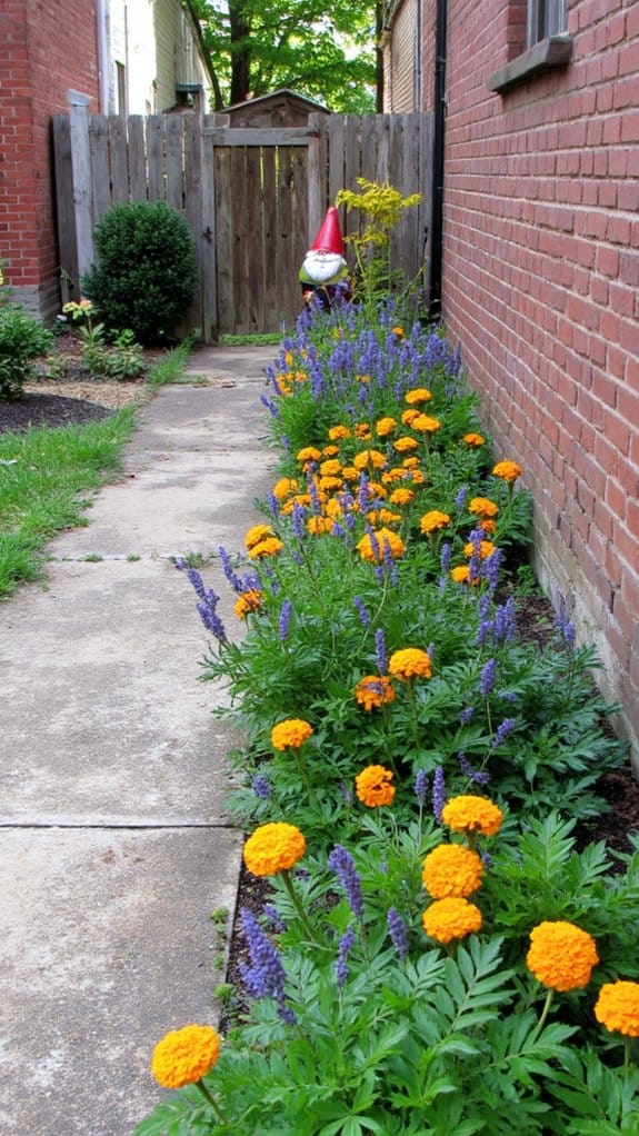 navigating narrow flower beds