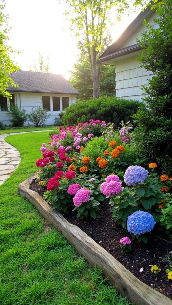 optimal flower bed location