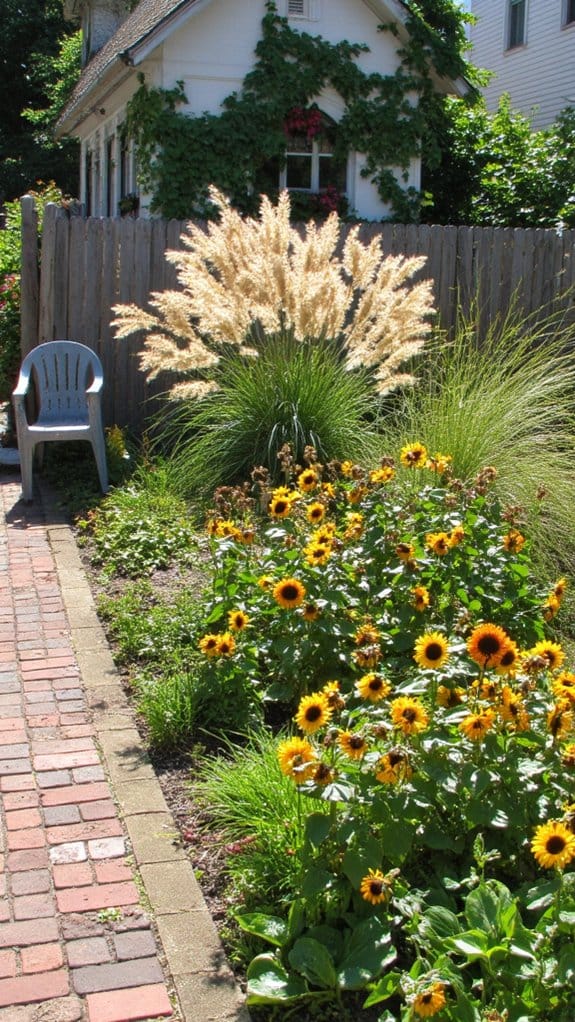 ornamental grasses enhance blooms
