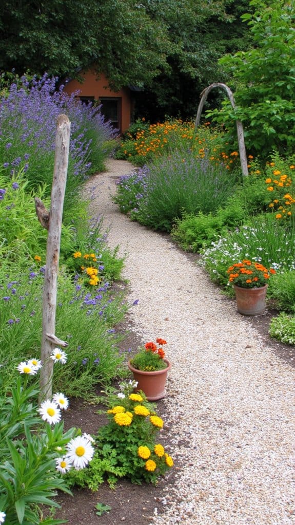 pathways enhance garden beauty