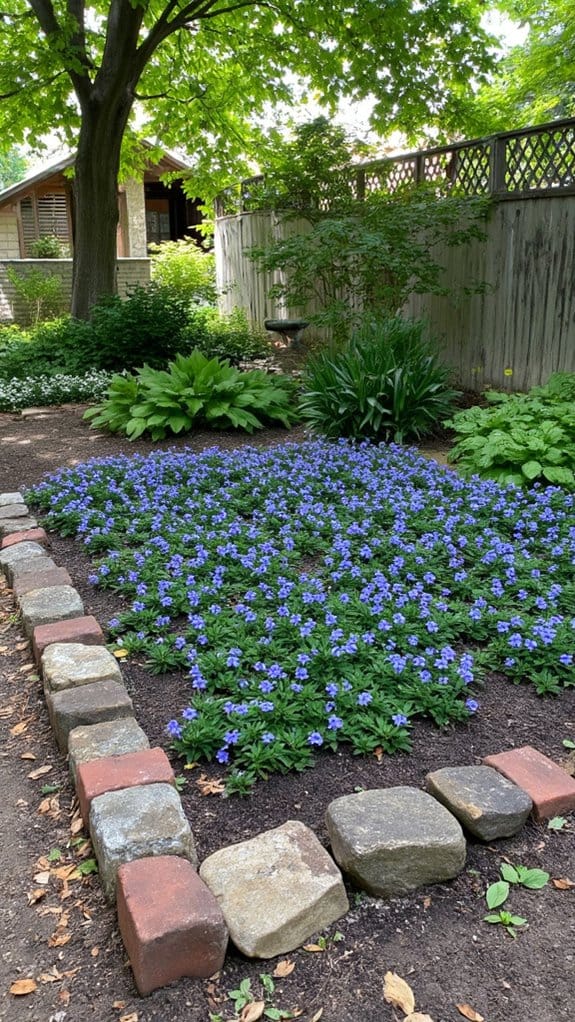 periwinkle thrives in shade