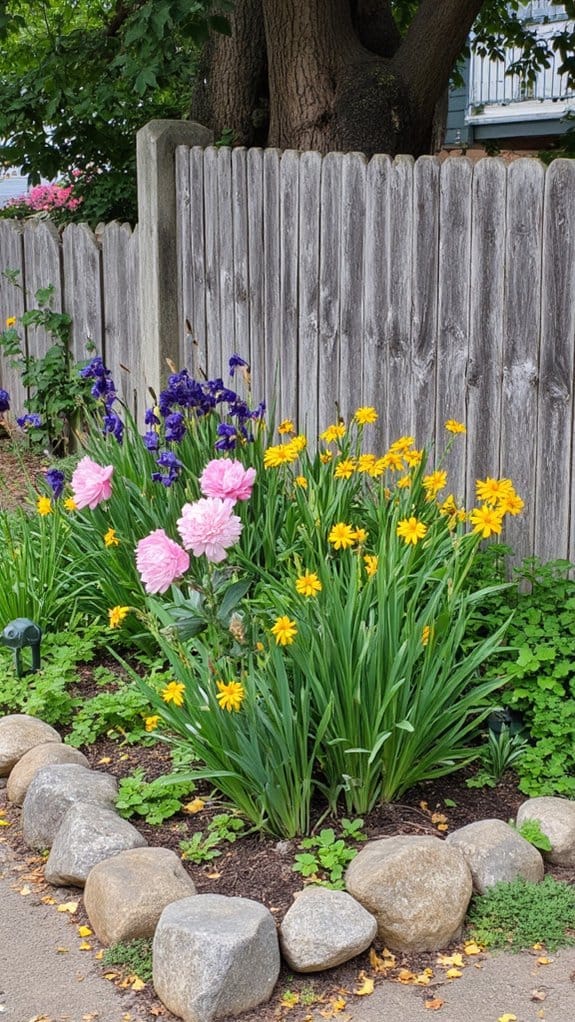 polished flower bed edging